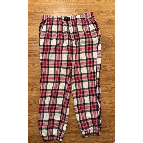 Victoria's Secret Women's Flannel Pajama Pants Plaid Size Medium Pink Buffalo - Picture 1 of 7
